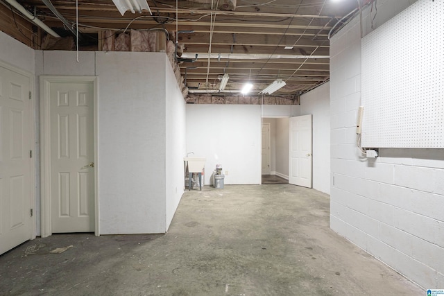 3357 Afton Ln, Birmingham, AL 35242 - basement with concrete block wall
