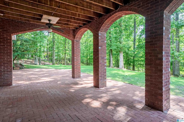 3357 Afton Ln, Birmingham, AL 35242 - view of patio / terrace featuring a ceiling fan