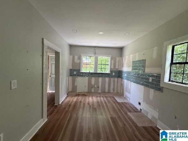 1511 43rd St, Birmingham, AL 35208 - unfurnished dining area with wood finished floors and recessed lighting
