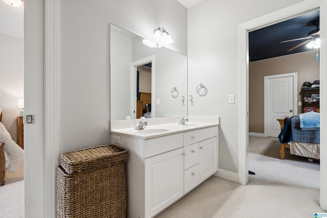 4067 Milners Cres, Hoover, AL 35242 - ensuite bathroom featuring double vanity and ceiling fan