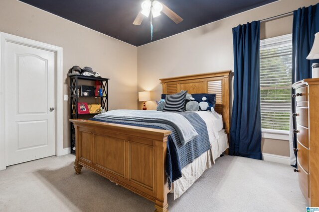4067 Milners Cres, Hoover, AL 35242 - bedroom featuring light carpet and ceiling fan