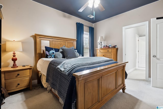 4067 Milners Cres, Hoover, AL 35242 - bedroom with light colored carpet and ceiling fan