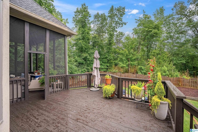 4067 Milners Cres, Hoover, AL 35242 - wooden terrace with a sunroom