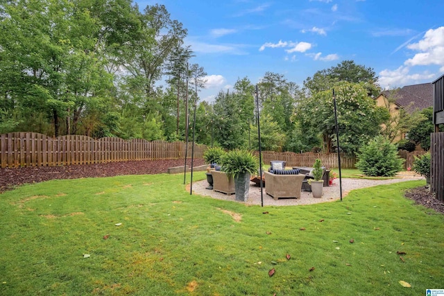 4067 Milners Cres, Hoover, AL 35242 - fenced backyard with outdoor lounge area and a patio
