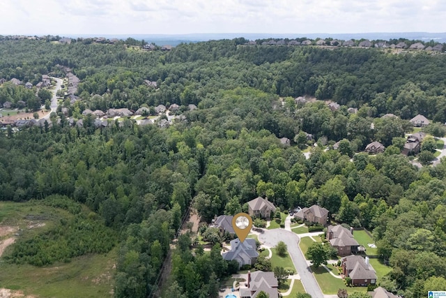 4067 Milners Cres, Hoover, AL 35242 - aerial perspective of suburban area featuring a heavily wooded area