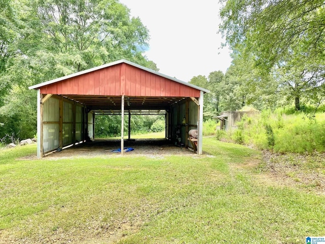 672 Websters Chapel Rd, Wellington, AL 36279 - view of pole building featuring a carport and a yard