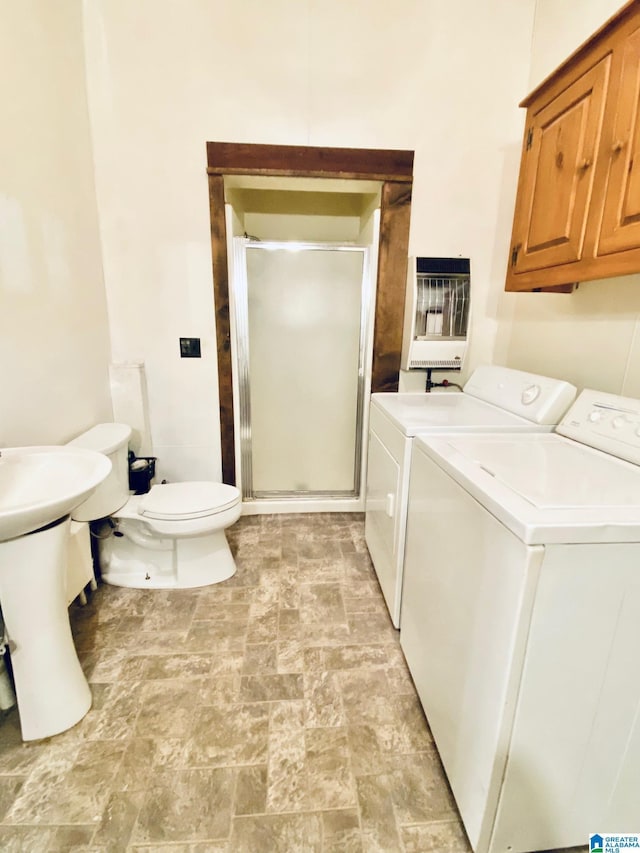 672 Websters Chapel Rd, Wellington, AL 36279 - laundry area with separate washer and dryer and light stone finish flooring