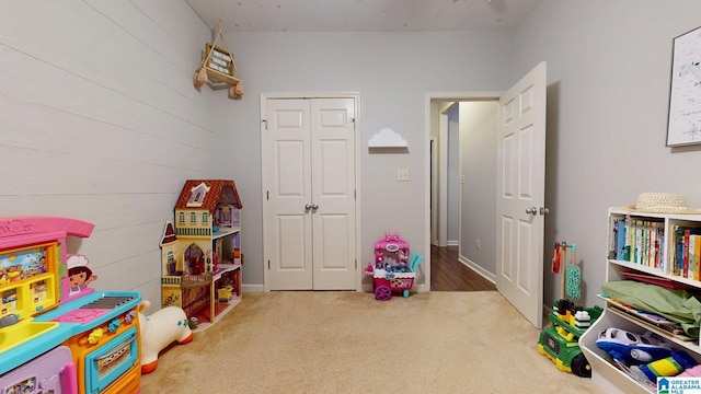2049 Forest Lakes Ln, Sterrett, AL 35147 - recreation room with carpet and wooden walls