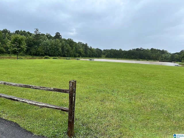 2049 Forest Lakes Ln, Sterrett, AL 35147 - view of grassy yard with a water view and a wooded view