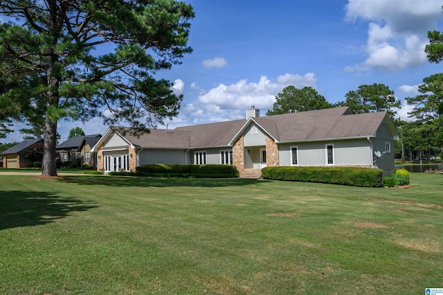 212 Bellbrook Dr, Cropwell, AL 35054 - ranch-style house with a chimney and a front yard