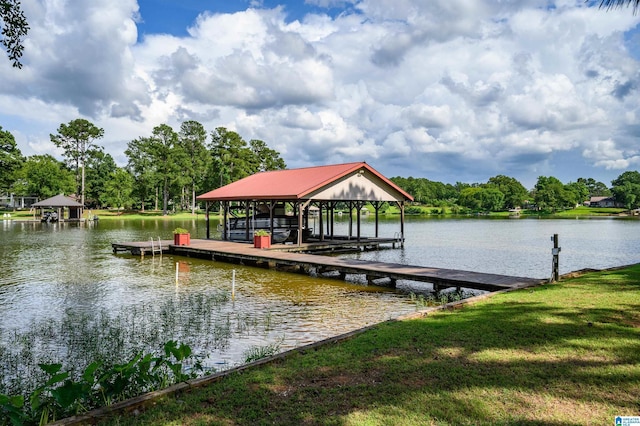 212 Bellbrook Dr, Cropwell, AL 35054 - dock area featuring a water view and boat lift