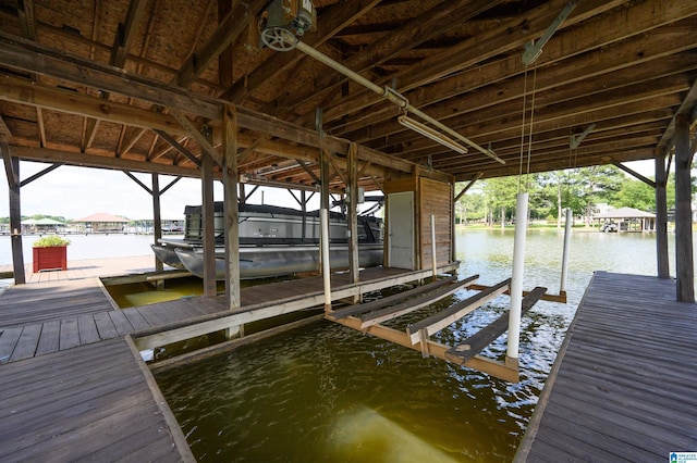 212 Bellbrook Dr, Cropwell, AL 35054 - dock area with boat lift and a water view
