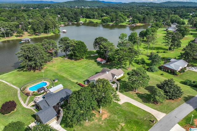 212 Bellbrook Dr, Cropwell, AL 35054 - aerial overview of property's location with a water and mountain view