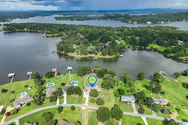 212 Bellbrook Dr, Cropwell, AL 35054 - drone / aerial view of a nearby body of water and a forest