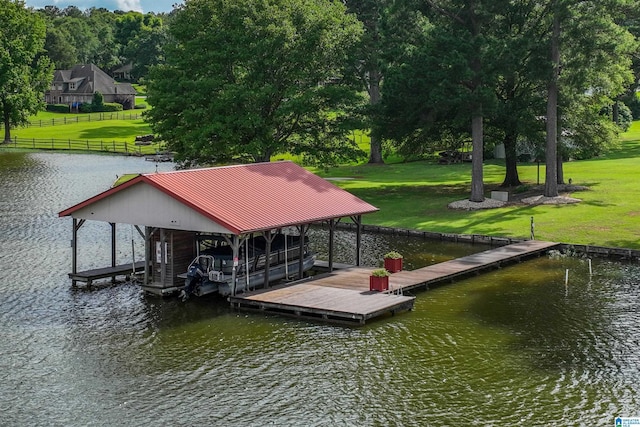 212 Bellbrook Dr, Cropwell, AL 35054 - dock area featuring a water view, boat lift, and view of wooded area