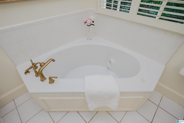 101 Mountain Ave, Mountain Brook, AL 35213 - full bathroom with a whirlpool tub and tile patterned flooring