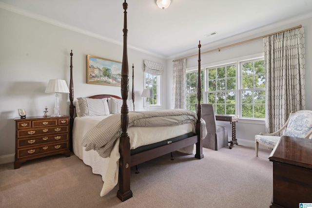1528 Wellington Rd, Homewood, AL 35209 - carpeted bedroom with crown molding and baseboards