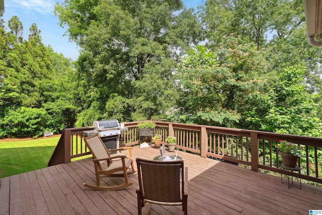 1528 Wellington Rd, Homewood, AL 35209 - wooden deck featuring area for grilling
