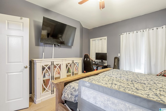 664 Jent Rd, Cordova, AL 35550 - carpeted bedroom with a desk and a ceiling fan