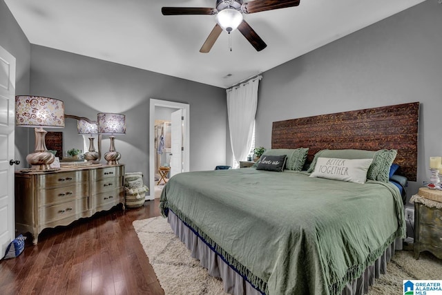 2165 Overlook Pl, Trussville, AL 35173 - bedroom featuring wood finished floors and a ceiling fan