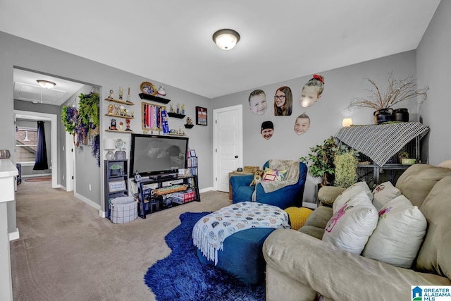 2165 Overlook Pl, Trussville, AL 35173 - living room with attic access and carpet floors