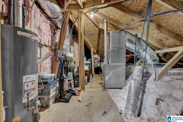 2165 Overlook Pl, Trussville, AL 35173 - attic featuring water heater and heating unit