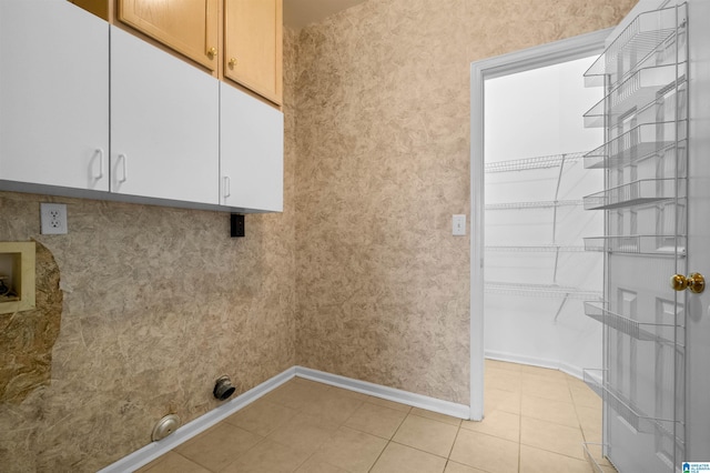 147 Old Brook Pl, Birmingham, AL 35242 - laundry room with cabinet space, hookup for a washing machine, and light tile patterned floors