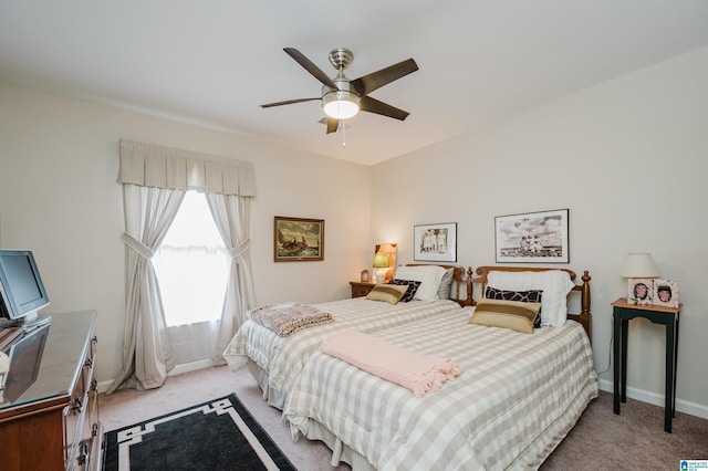 2418 Richelieu Ln, Hoover, AL 35216 - bedroom with light carpet and ceiling fan