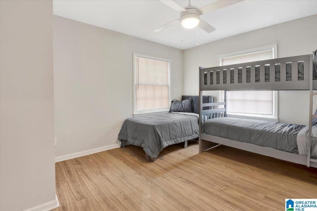 1818 Hillcrest Rd NE, Center Point, AL 35215 - bedroom with light wood finished floors and ceiling fan