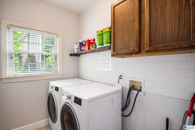 832 Meadow Ridge Ln, Birmingham, AL 35242 - washroom with separate washer and dryer and cabinet space