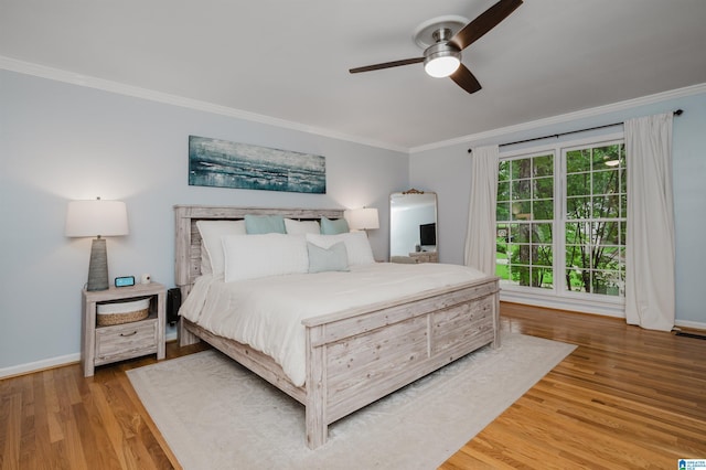 3204 Woodford Way, Birmingham, AL 35242 - bedroom with ornamental molding, wood finished floors, and a ceiling fan