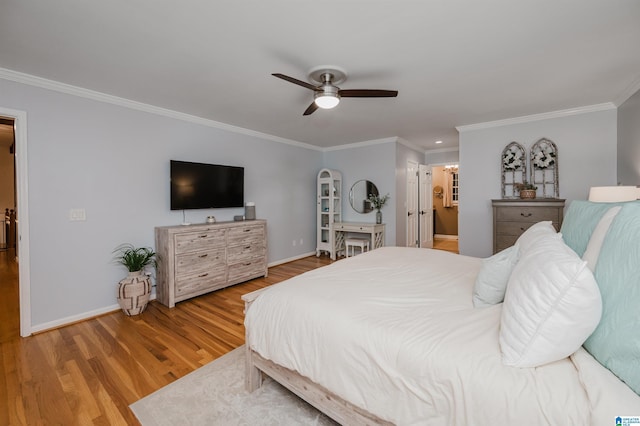 3204 Woodford Way, Birmingham, AL 35242 - bedroom featuring wood finished floors, crown molding, and a ceiling fan