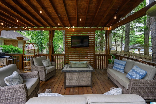 3204 Woodford Way, Birmingham, AL 35242 - wooden deck with an outdoor hangout area