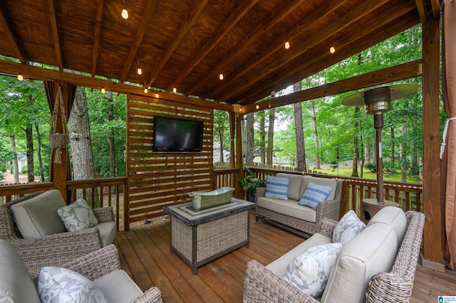 3204 Woodford Way, Birmingham, AL 35242 - sunroom / solarium with an outdoor hangout area and vaulted ceiling