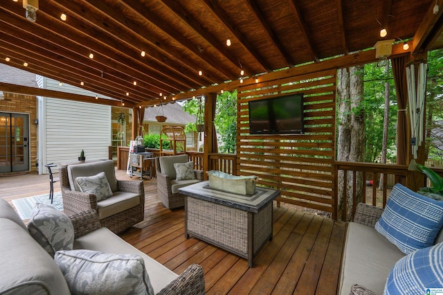 3204 Woodford Way, Birmingham, AL 35242 - wooden terrace with an outdoor living space