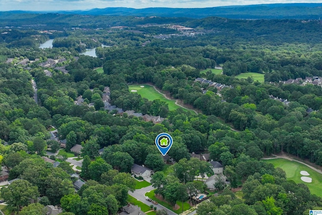 3204 Woodford Way, Birmingham, AL 35242 - aerial view of a golf course and a heavily wooded area