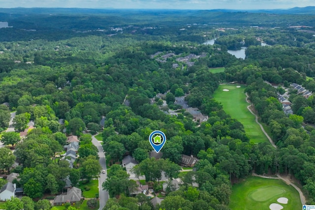3204 Woodford Way, Birmingham, AL 35242 - aerial view of property and surrounding area featuring a golf club and nearby suburban area