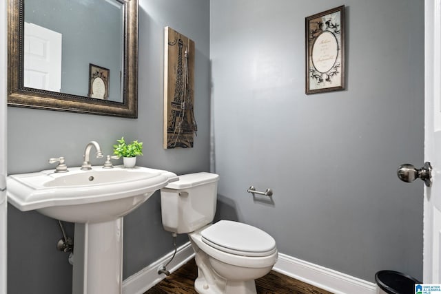5912 Waterscape Pass, Hoover, AL 35244 - half bath featuring toilet and wood finished floors