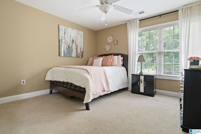 5912 Waterscape Pass, Hoover, AL 35244 - bedroom with light carpet and a ceiling fan