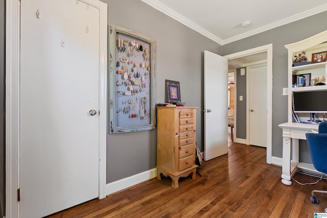 104 Phillips Cir, Columbiana, AL 35051 - office with ornamental molding and wood finished floors