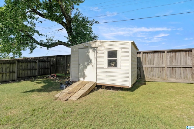 104 Phillips Cir, Columbiana, AL 35051 - view of shed featuring a fenced backyard