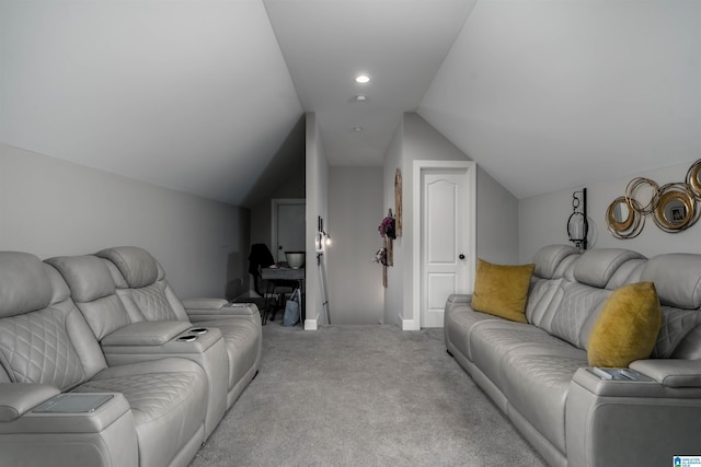 11967 Glen Ridge Blvd, Moundville, AL 35474 - carpeted living room with lofted ceiling and baseboards