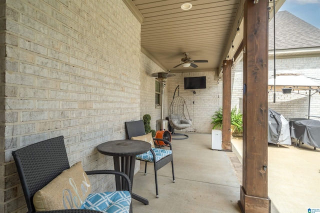 11967 Glen Ridge Blvd, Moundville, AL 35474 - view of patio featuring a ceiling fan