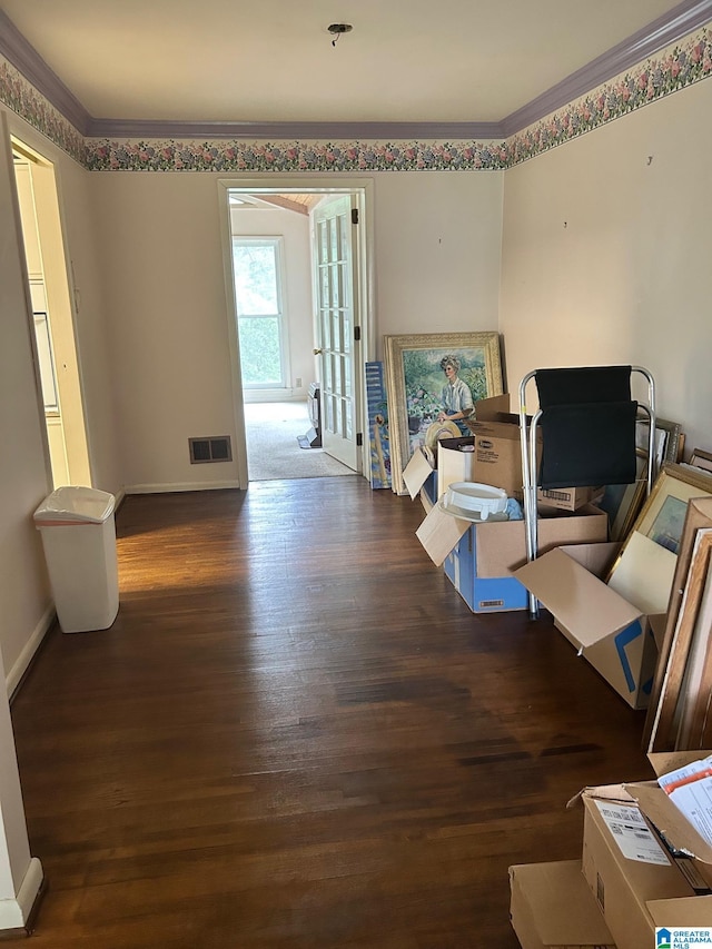 2341 Regent Ln, Hoover, AL 35226 - interior space featuring wood finished floors and crown molding