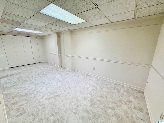 132 38th Ave NE, Center Point, AL 35215 - finished below grade area with a paneled ceiling and baseboards