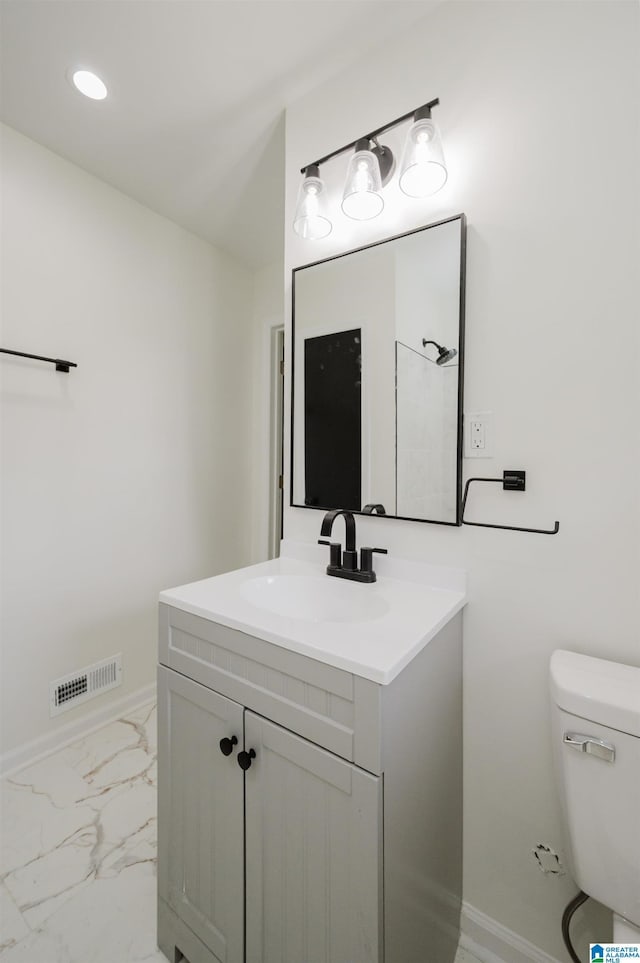 201 Sun Valley Rd, Center Point, AL 35215 - bathroom featuring vanity and marble look tile flooring