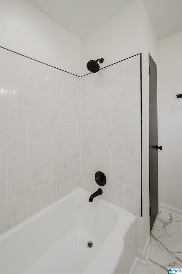 201 Sun Valley Rd, Center Point, AL 35215 - full bath with shower / washtub combination and marble finish floors