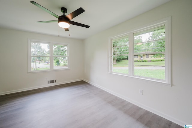 201 Sun Valley Rd, Center Point, AL 35215 - empty room with wood finished floors and ceiling fan