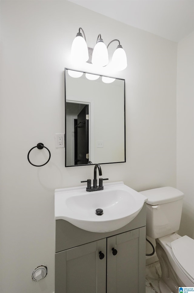 201 Sun Valley Rd, Center Point, AL 35215 - bathroom with marble look tiles and vanity