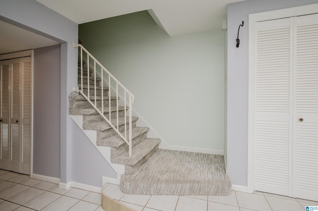 3655 Haven View Cir, Hoover, AL 35216 - stairway with tile patterned flooring
